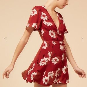 Reformation Adele Flower Wrap Dress